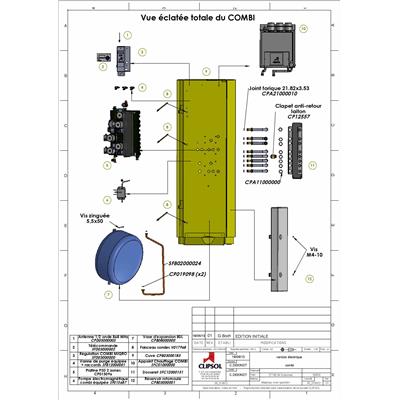 Vue éclatée totale du COMBI